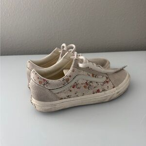 Vans Cream Floral Sneakers